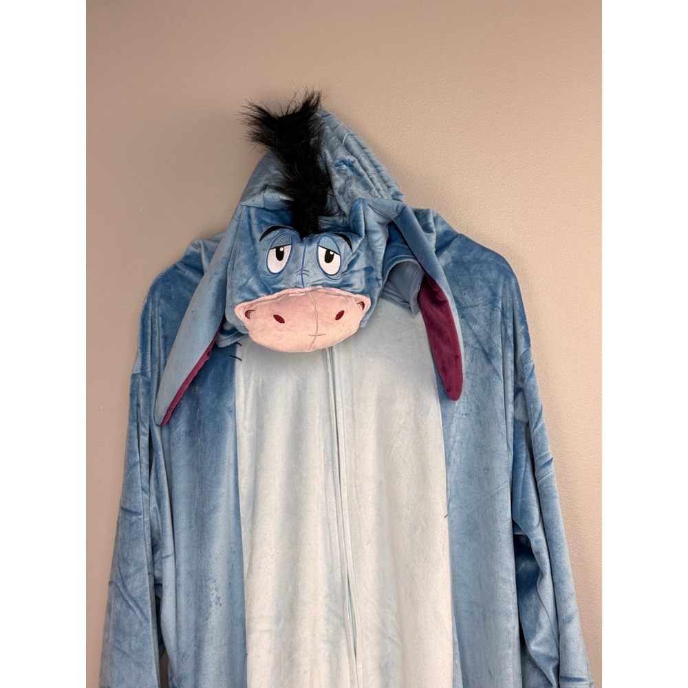 Disney Winnie the Pooh Eeyore Jumpsuit Costume Pajamas Blue L/XL - Picture 5 of 14